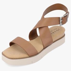 NEW Journee Collection Women's Tan/Brown Sandals Size 8.5